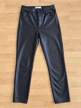 Abercrombie & Fitch High Rise Vegan Leather Skinny Pants 28